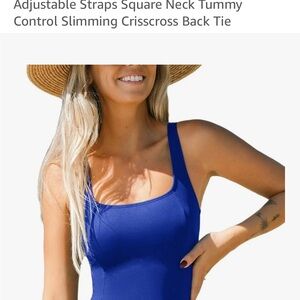 Women's Blue One Piece Swimsuit